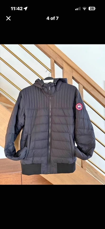 Canada Goose Black Hooded Puffer Jacket
