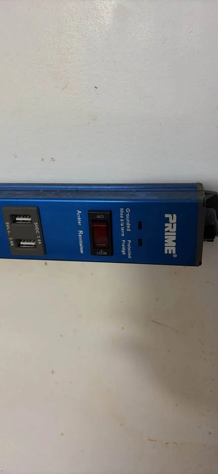 Prime 10-Outlet Power Strip with USB Ports - photo 2