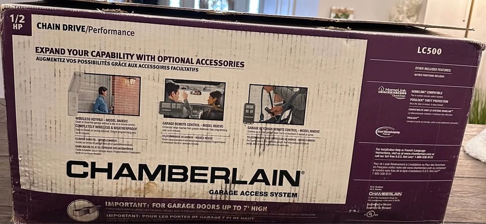 Chamberlain 1/2 HP Garage Door Opener (LC500) - New Kit - photo 4
