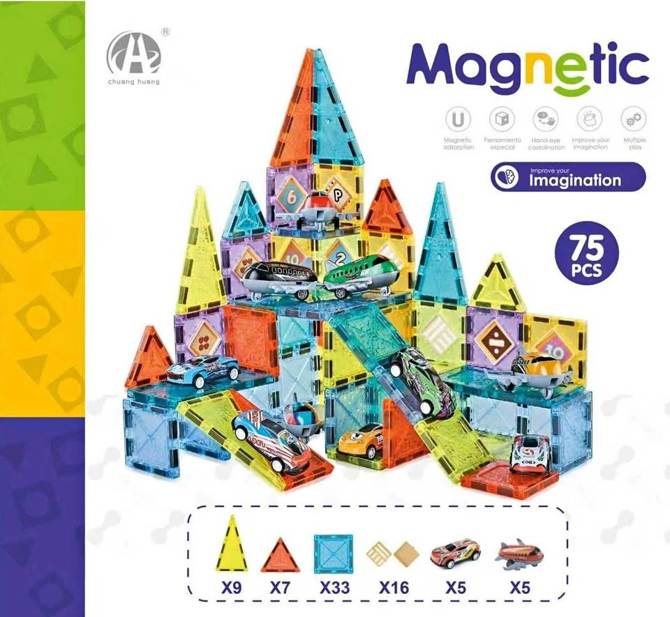 Magnetic Building Blocks – 75 PCS | Perfect for Kids’ Creative P