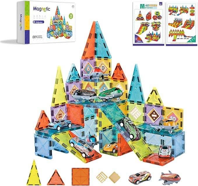 Magnetic Building Blocks – 75 PCS | Perfect for Kids’ Creative P - photo 5