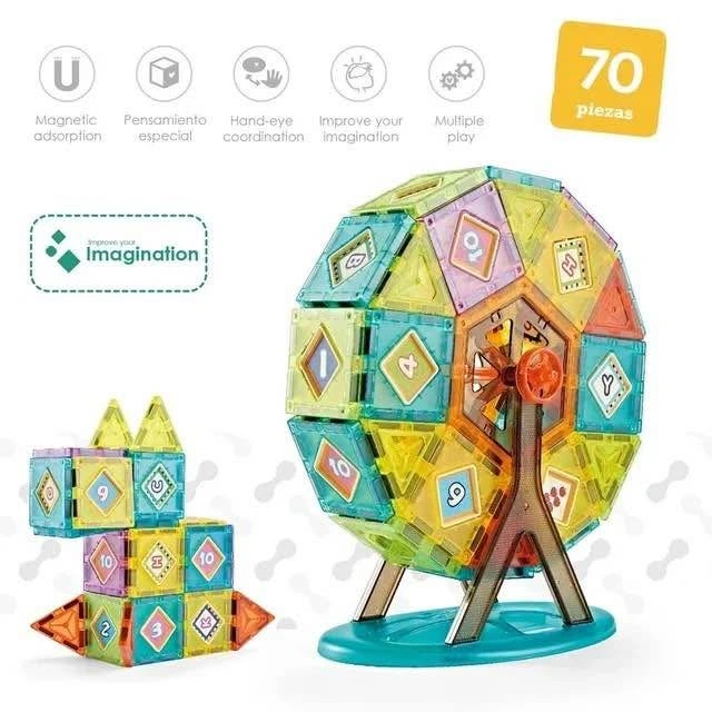 Magnetic Building Blocks Set – 70 PCS | Fun & Educational Toy fo - photo 2