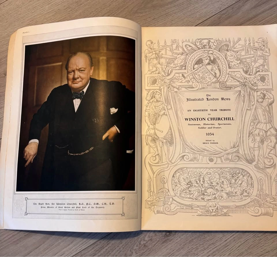 Illustrated tribute to Sir Winston Churchill's 80th birthday, 19 - photo 3