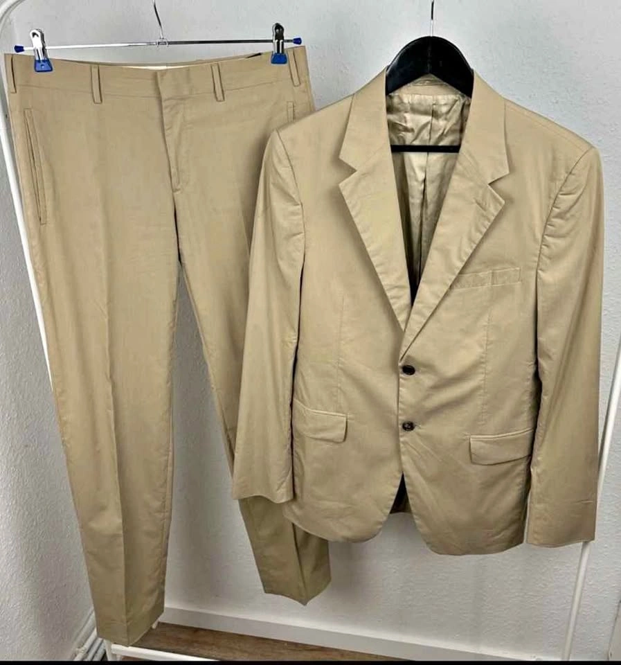 Prada Men's Beige Cotton Suit 38R