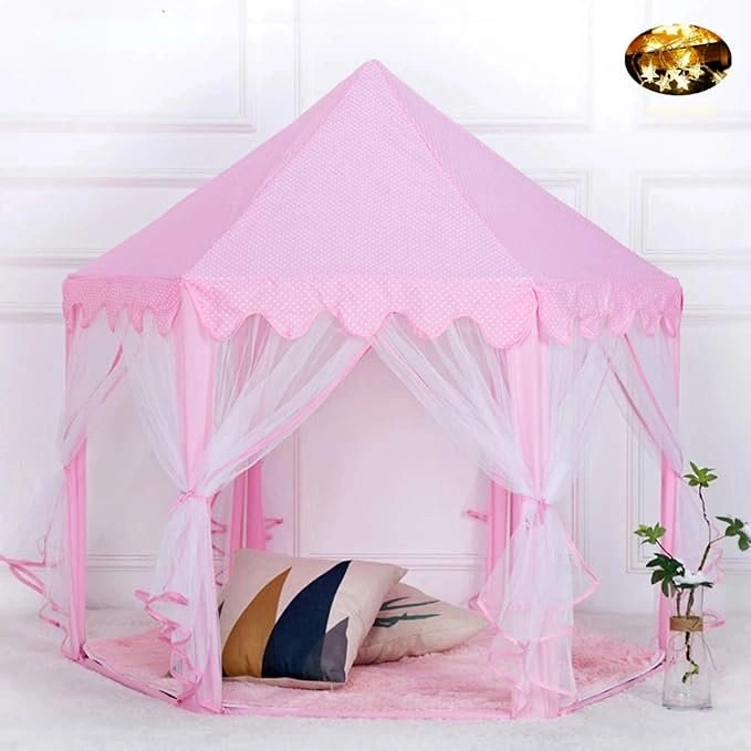 New Princess Castle Play Tent with Lights for Kids