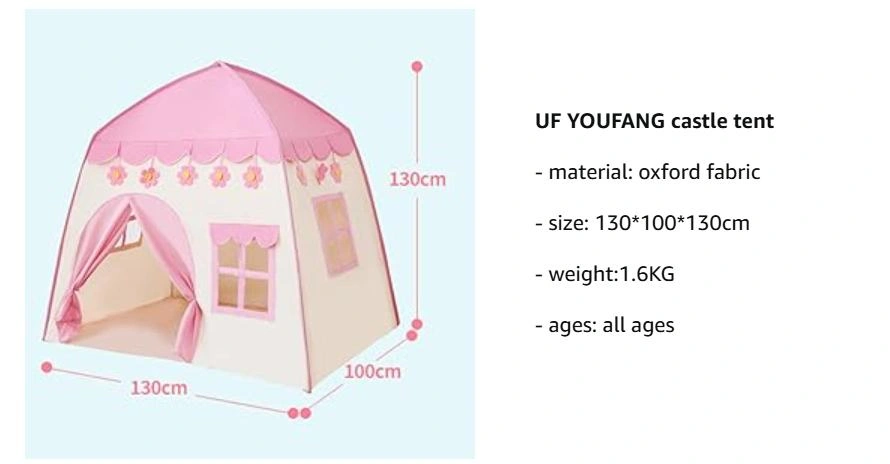 New Princess Castle Play Tent Kids Teepee Tent Large Children - photo 4