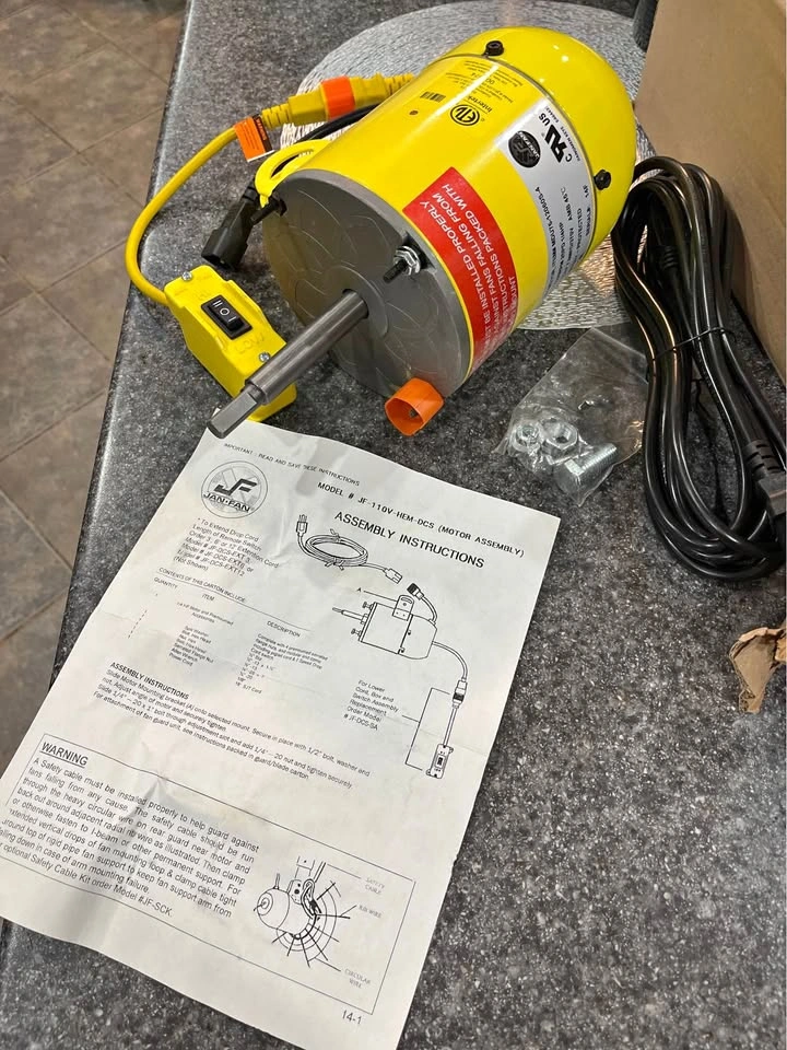 Jan Fan JF-110V-HEM-DCS Motors - 4 Available