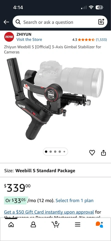 Zhiyun Weebill S Camera Gimbal - photo 5