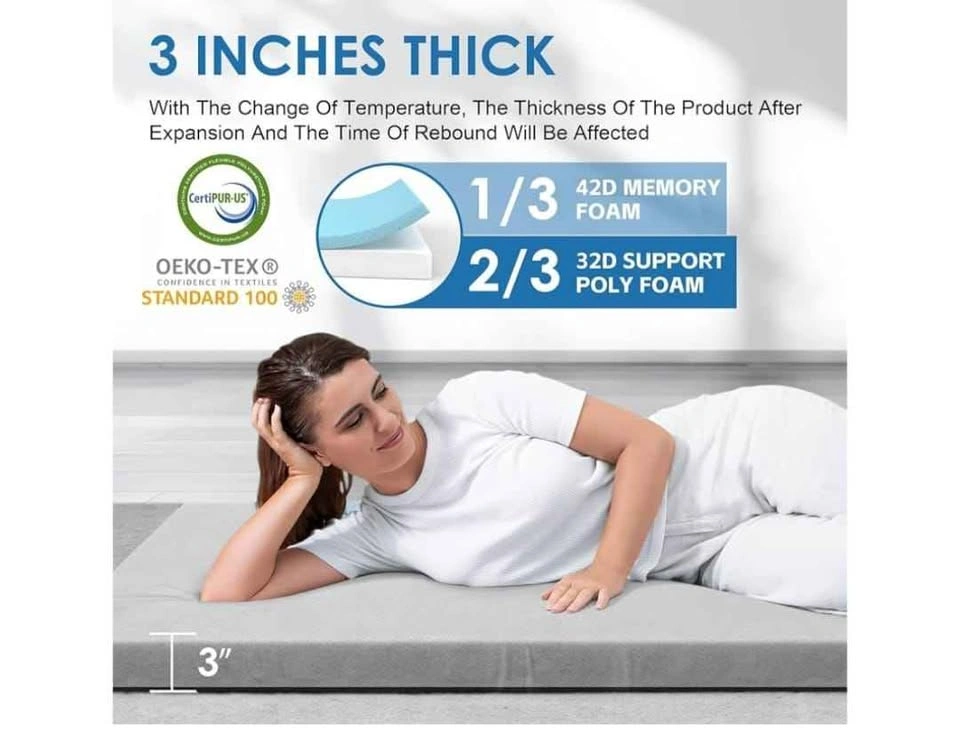 KingChii Memory Foam Camping Mattress - Single - photo 2