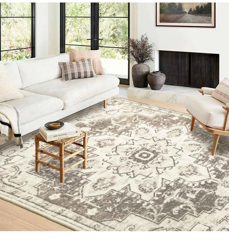 5x7 Vintage Area Rug - Washable Distressed Living Room Rug - photo 2