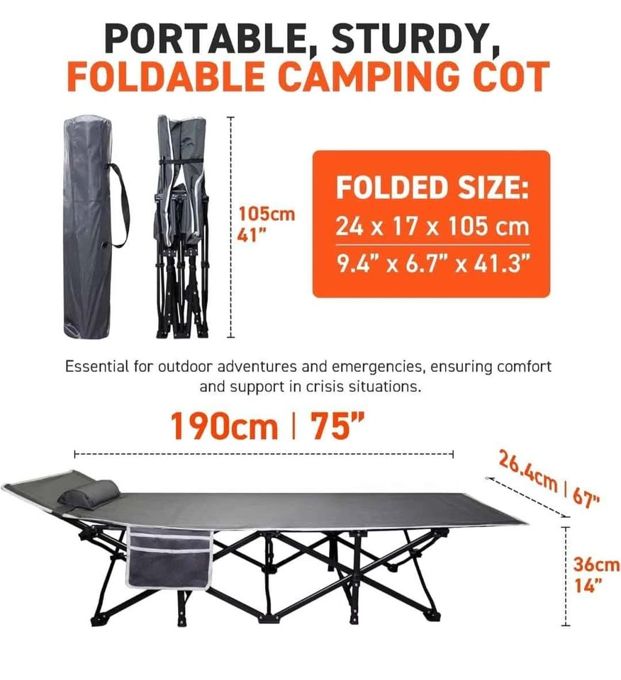 Portable Folding Camping Cot w/Carrying Bag - photo 3