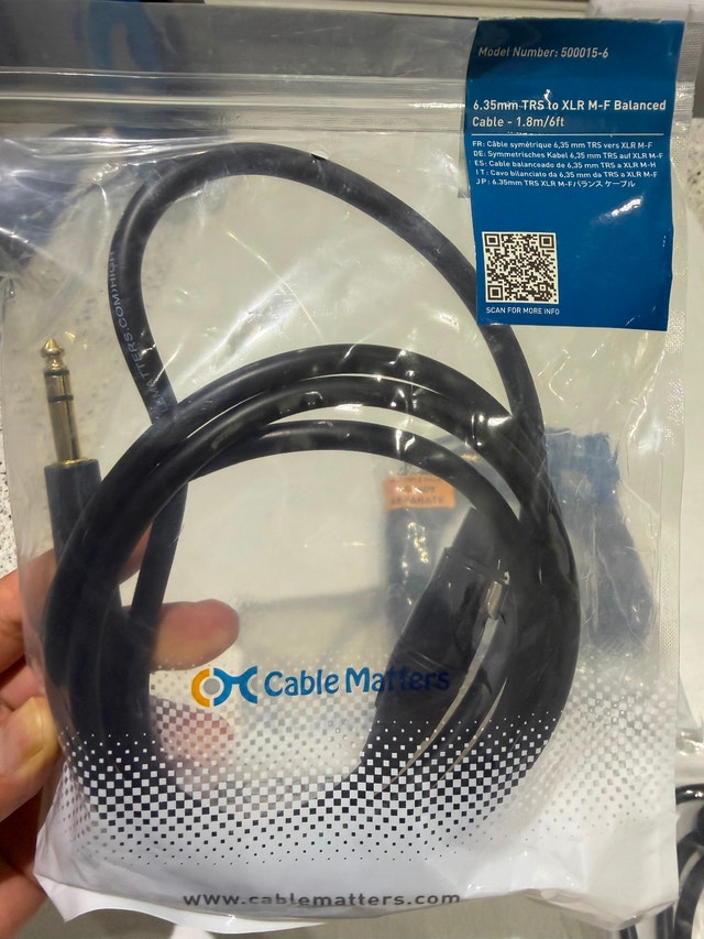 Cable Matters XLR & TRS Audio Cables - Brand New - photo 2