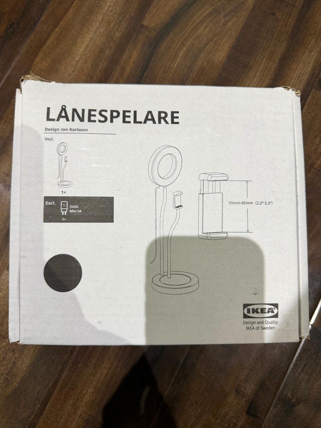 IKEA Ring Light w/ Phone Holder (LÅNESPELARE) - New