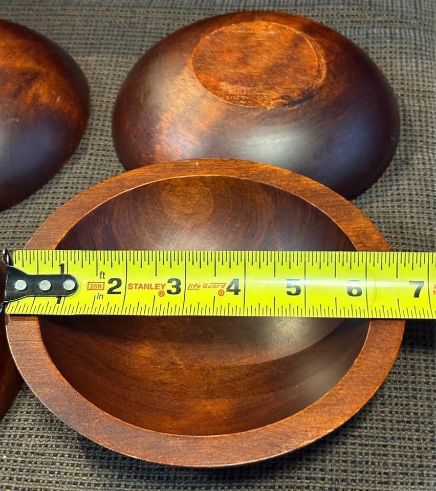 Vintage 1960s BARIBOCRAFT Teak Salad Bowl Set (4) - photo 4
