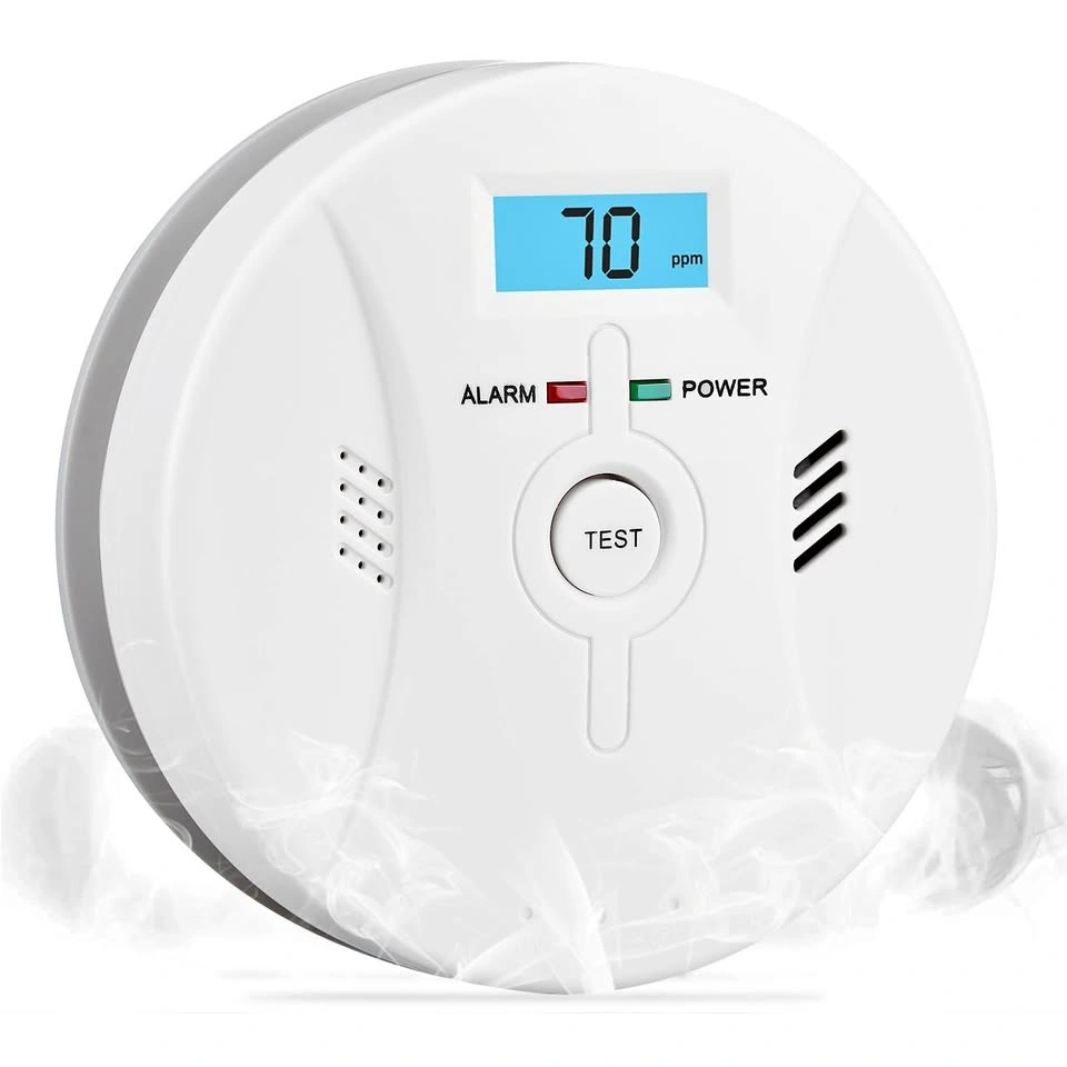 2-in-1 Carbon Monoxide & Smoke Detector w/ LCD