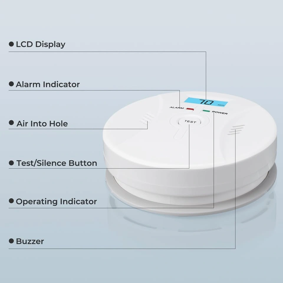 2-in-1 Carbon Monoxide & Smoke Detector w/ LCD - photo 3