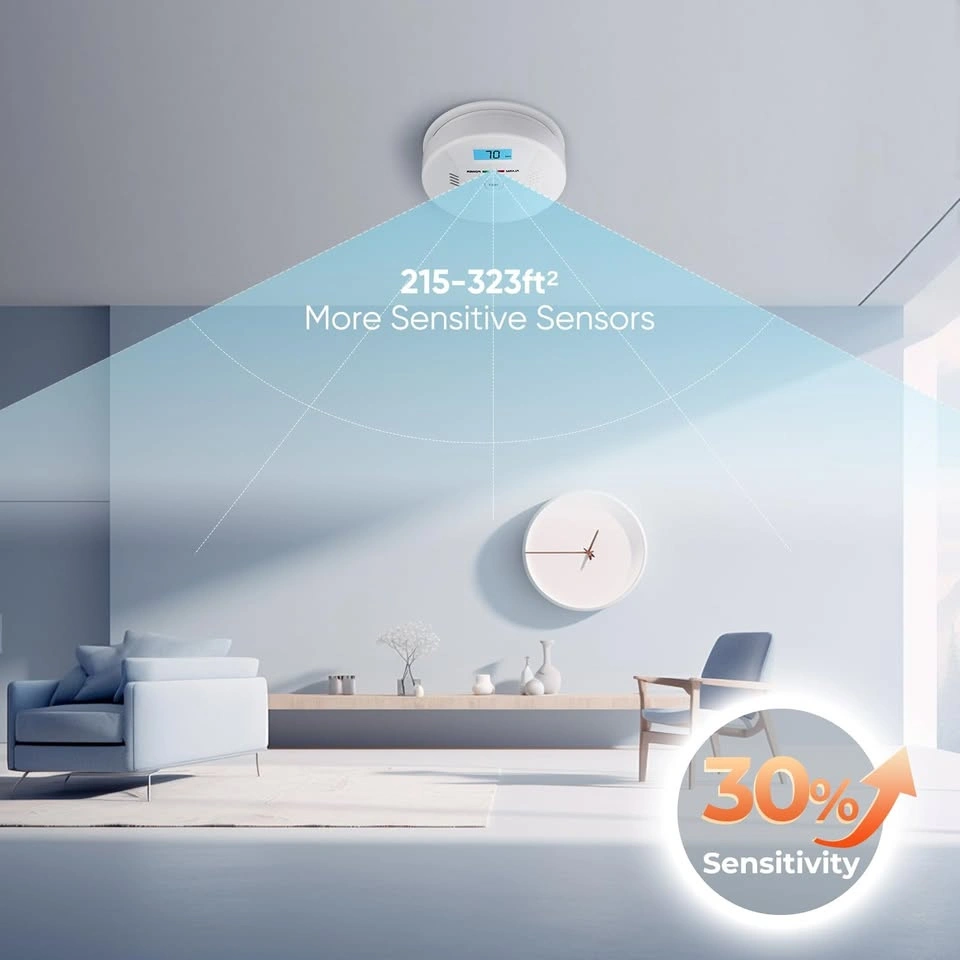 2-in-1 Carbon Monoxide & Smoke Detector w/ LCD - photo 5