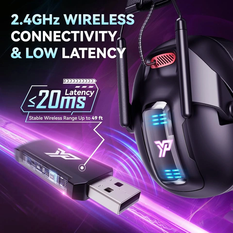 YP Wireless Gaming Headset w Noise Canceling Mic - photo 2