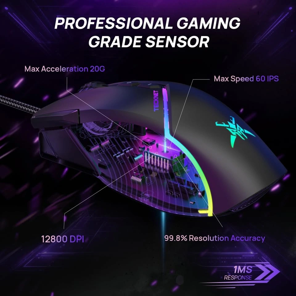 TECKNET Wired RGB Gaming Mouse - photo 5