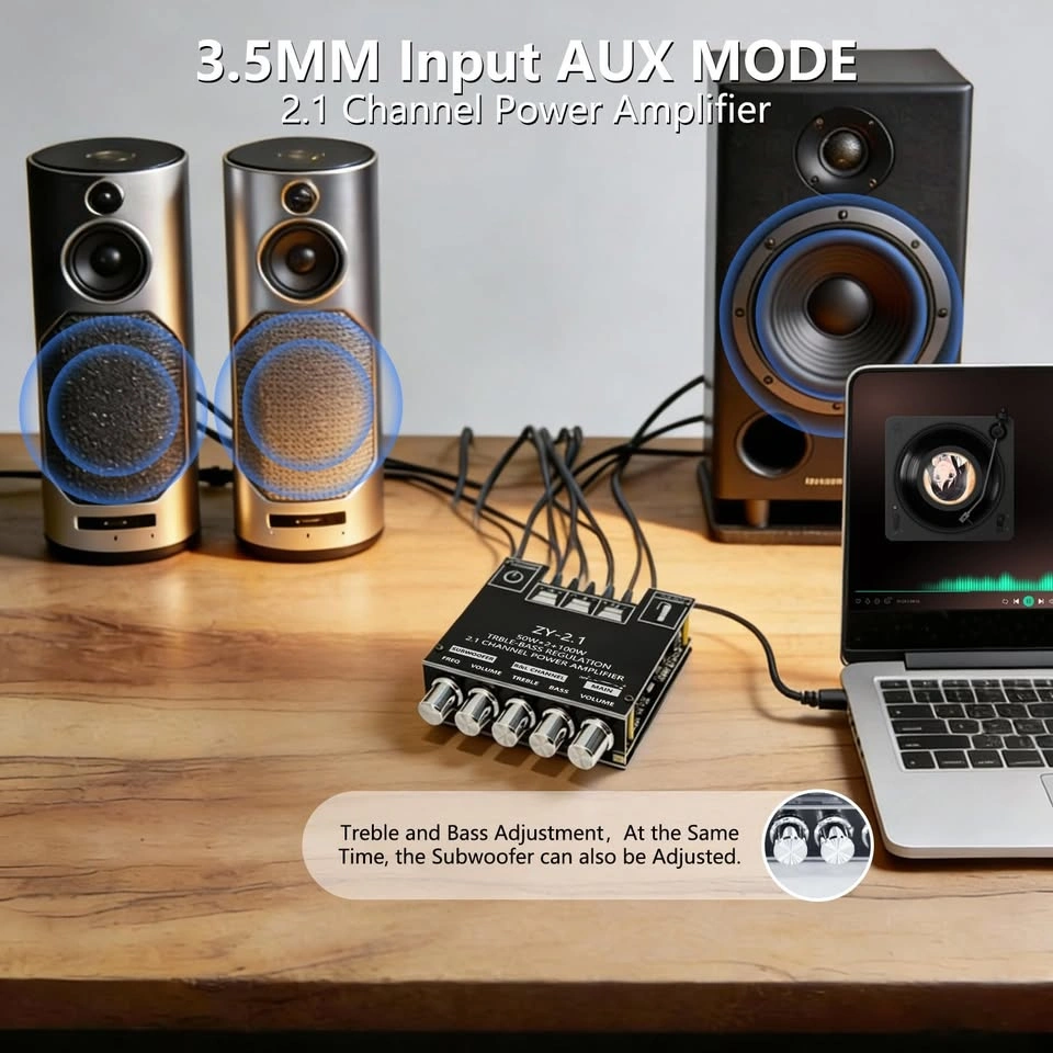 Mini Bluetooth 5.1 Audio Amplifier Board ZY-2.1 - photo 3