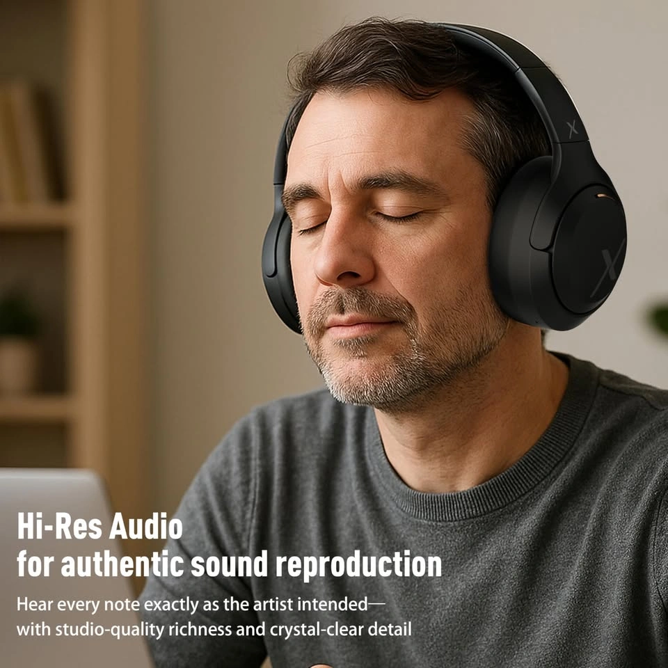 Black Over-Ear Headphones w/ ANC & Hi-Res Audio - photo 2