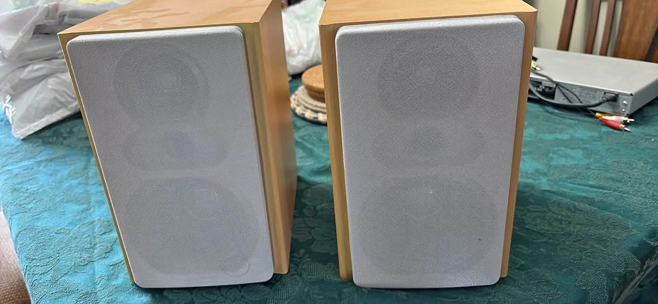 Small Speakers Tan & Grey