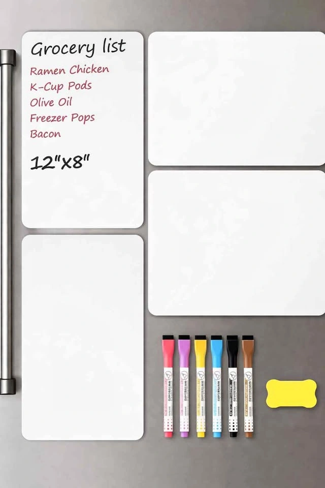 4 Pack Magnetic Dry Erase Board Sheets for Fridge