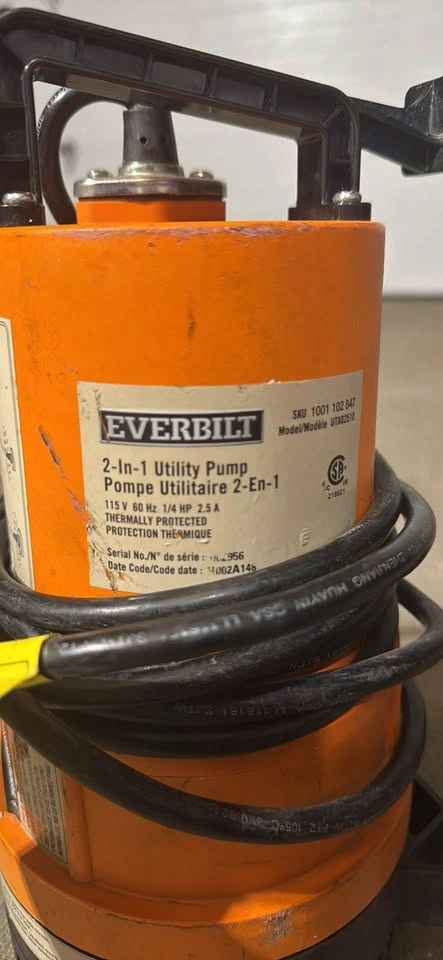 Everbilt 1/4 HP 2-in-1 Utility Pump - photo 3