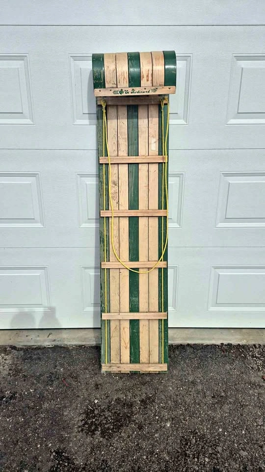 Vintage St. Ferdinand Wooden Sled