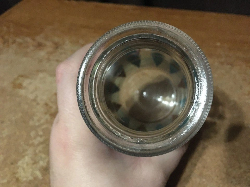 MID CENTURY APOTHECARY JAR GOLD TURQUOISE MCM - photo 5