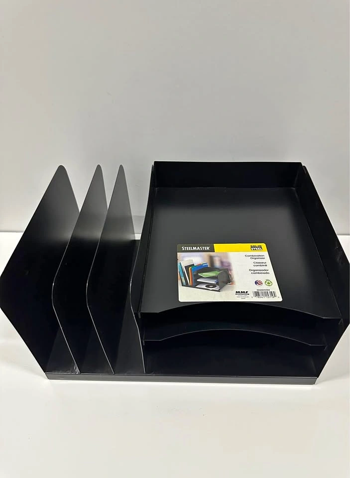 Metal Desk Organizer Set – File Holder & Paper Tray