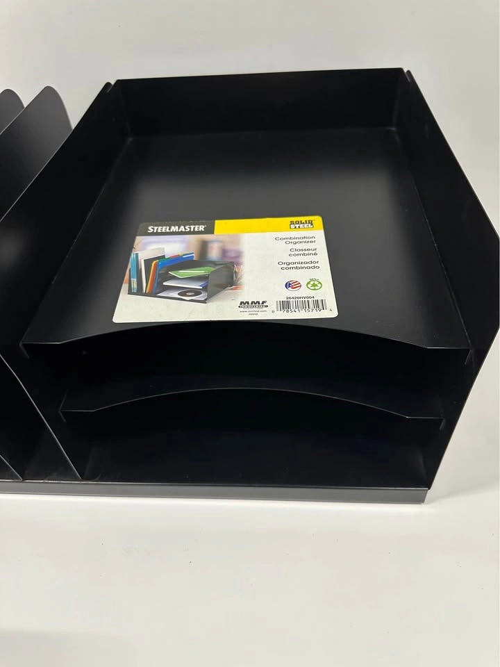 Metal Desk Organizer Set – File Holder & Paper Tray - photo 2