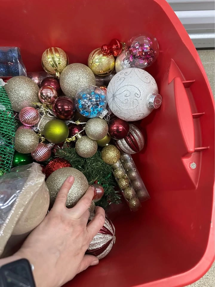 Large Bin of Christmas Ornaments & Decorations - photo 3