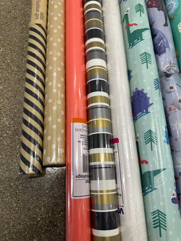 Large Lot of Gift Wrap Rolls – Mixed Prints – Most Sealed - photo 2