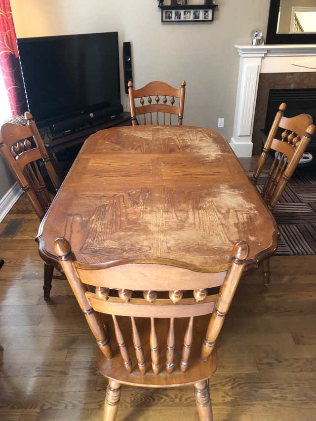 Solid wood Dining / Kitchen table with 8 chairs