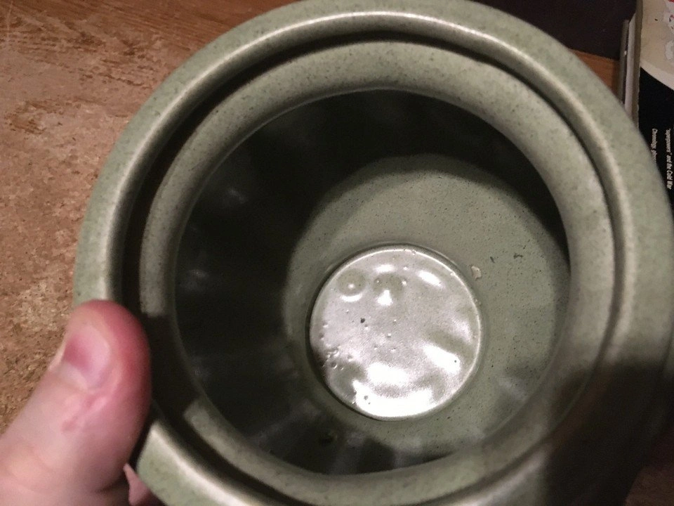 Haeger Green Ribbed Vase Pot Planter - photo 3