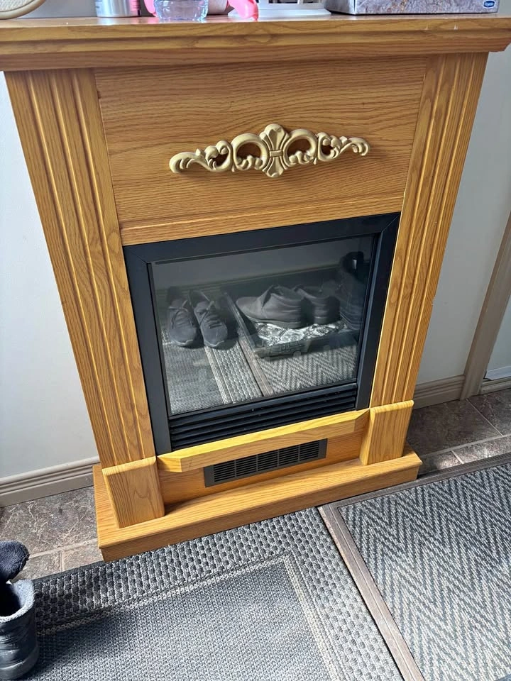 Electric Fire Place Wood Finish