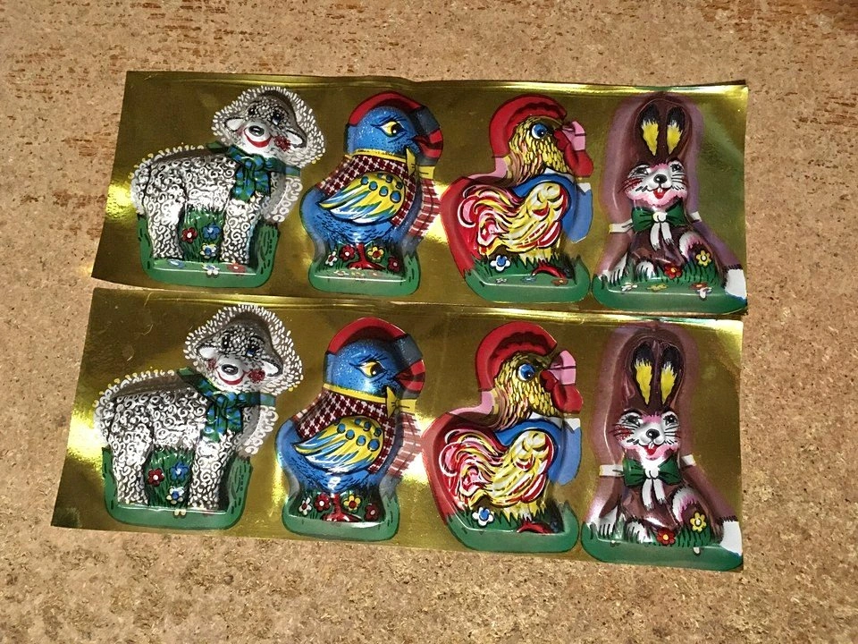 Vintage Soft Plastic Candy Molds - Easter Bunny, Lamb, Chicken