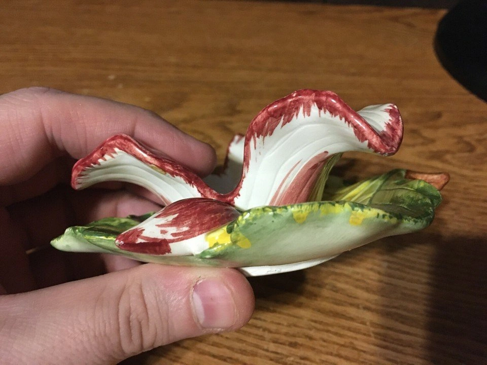 RED CM INC CHADWICK PORCELAIN FLOWER TEACUP & SAUCER - photo 3