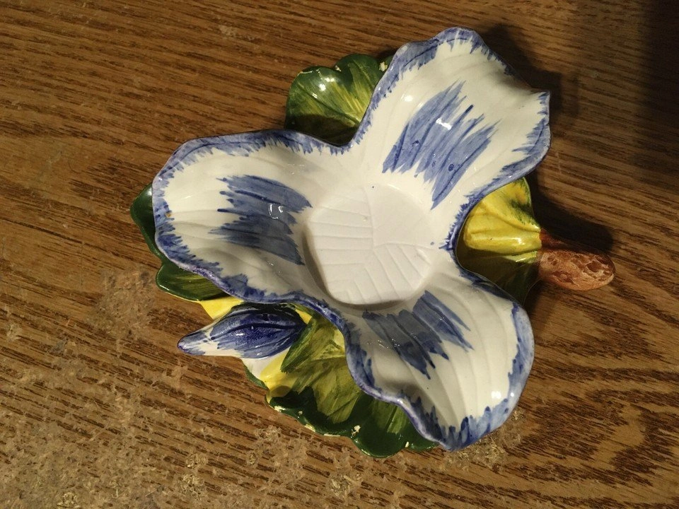 BLUE CM INC CHADWICK PORCELAIN FLOWER TEACUP & SAUCER - photo 2
