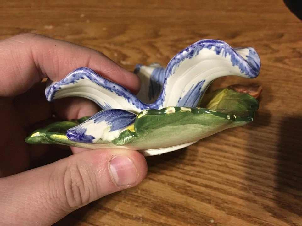 BLUE CM INC CHADWICK PORCELAIN FLOWER TEACUP & SAUCER - photo 3