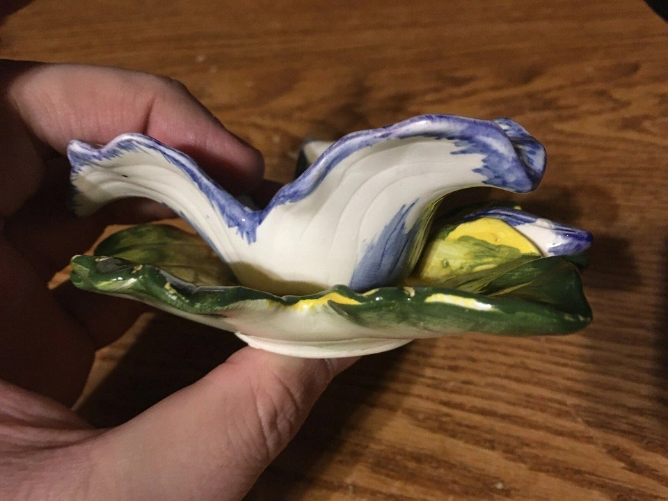 BLUE CM INC CHADWICK PORCELAIN FLOWER TEACUP & SAUCER - photo 4