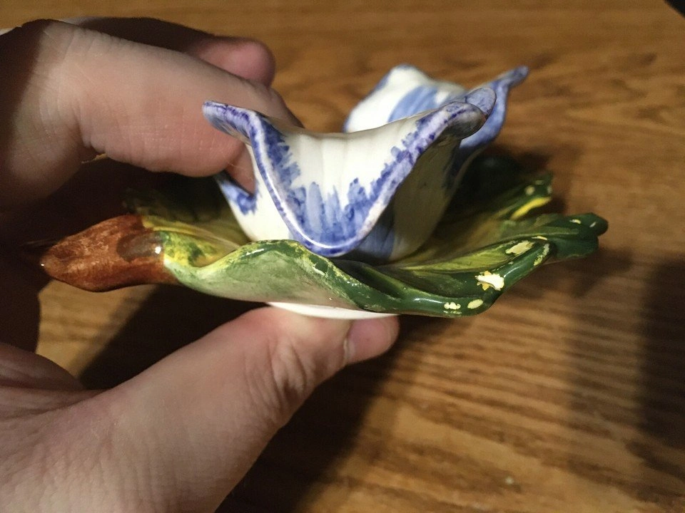 BLUE CM INC CHADWICK PORCELAIN FLOWER TEACUP & SAUCER - photo 5