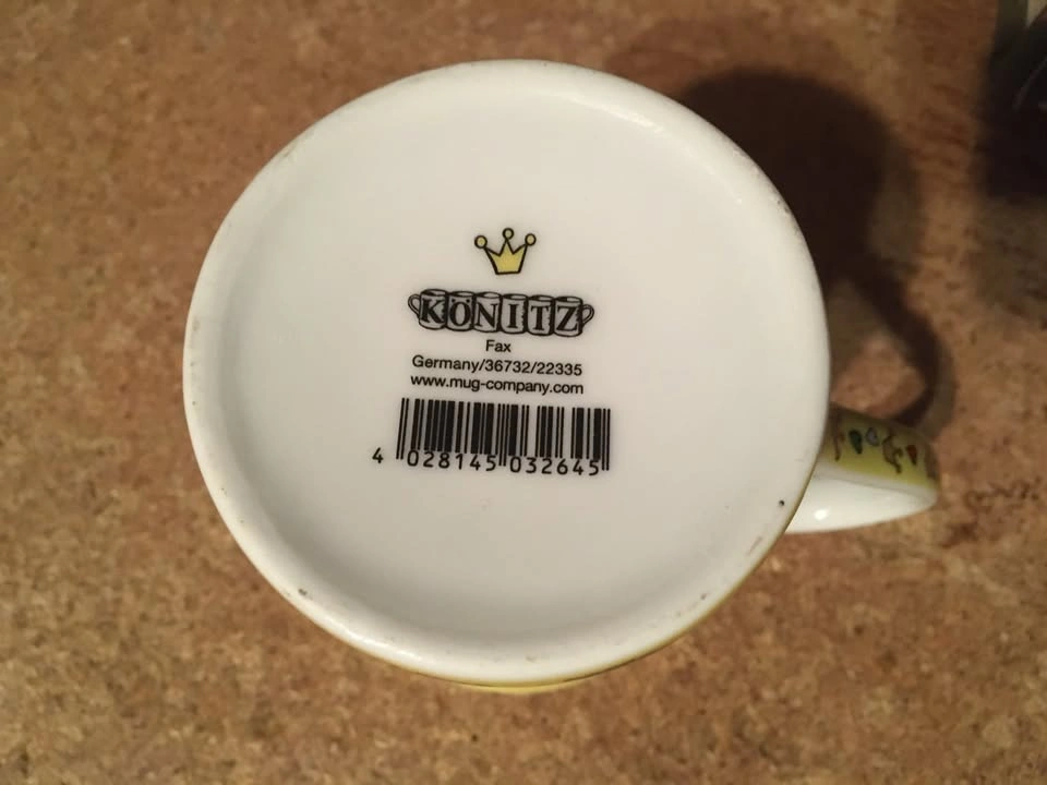KONITZ FROGS WITH HAPPY FACES YELLOW COFFEE MUG GERMANY - photo 4