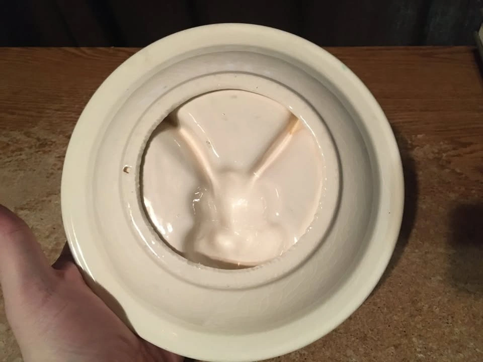 Vintage Easter Bunny Ceramic Divided Candy Dish - photo 2