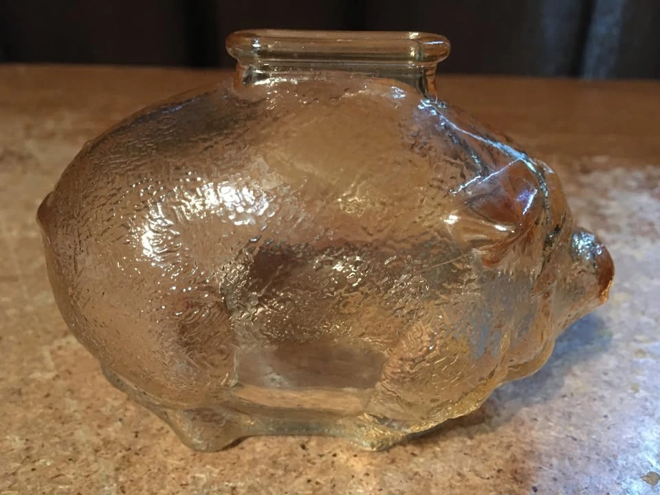 Vintage Iridescent Glass Piggy Bank - Anchor Hocking - photo 2
