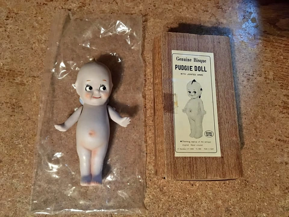 VINTAGE SHACKMAN PUDGIE PORCELAIN DOLL IN ORIGINAL BOX