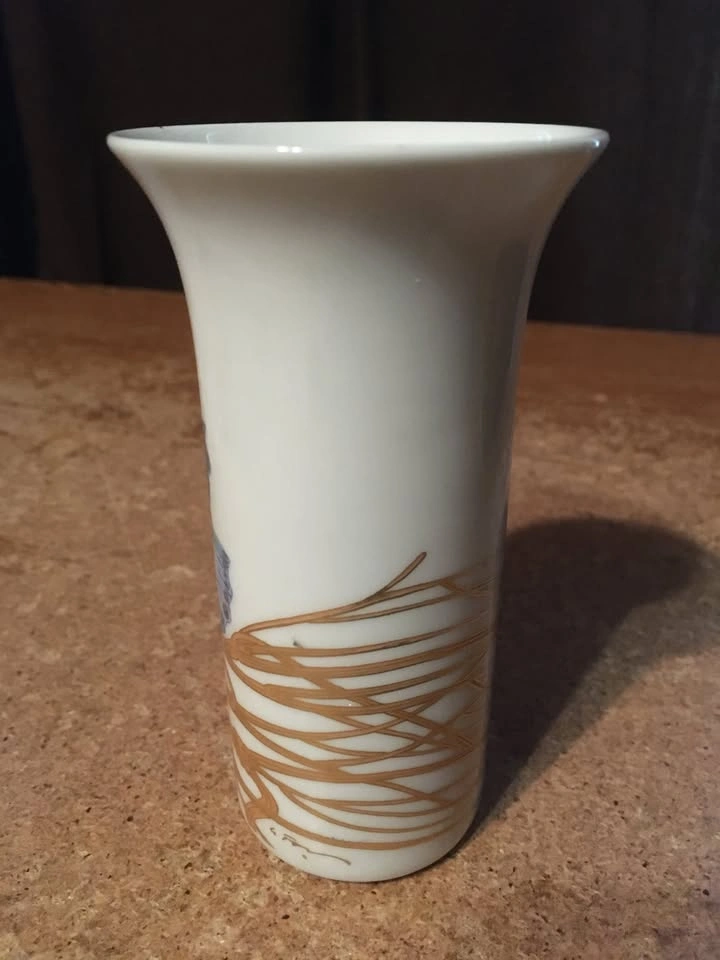 ROSENTHAL GERMANY STUDIO LINIE BLUE GOLD BUTTERFLY BUD VASE ALAI - photo 2