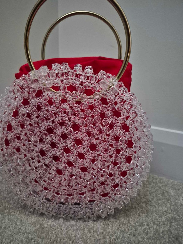 Beaded Purse with Gold Handles - photo 2