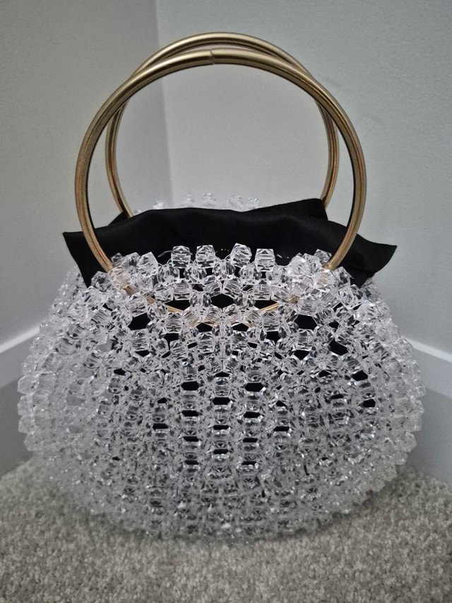 Beaded Purse with Gold Handles - photo 4